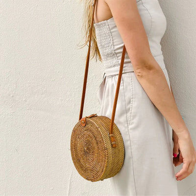 Bali Bag 8" Round - Caramel