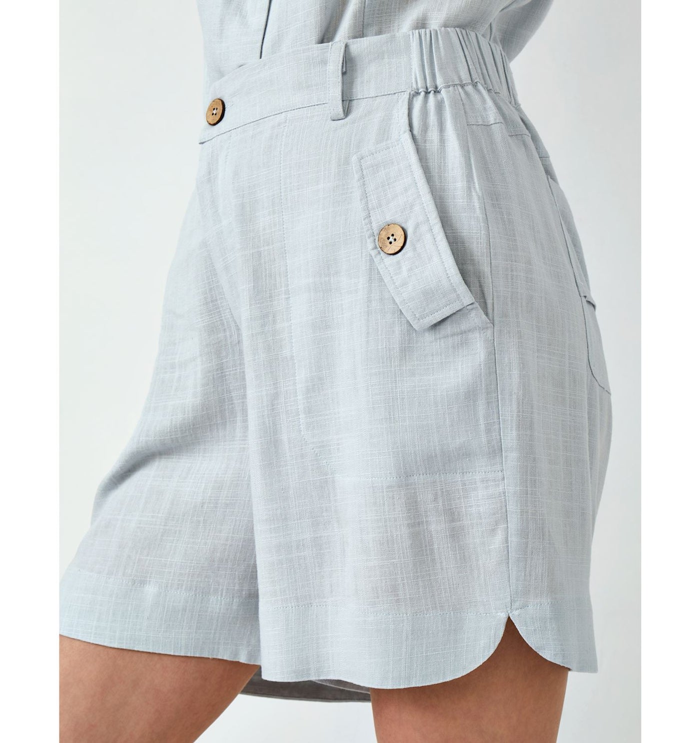 Linen Blend Short - LT blue