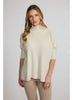 Rib Funnel Neck Sweater - oyster