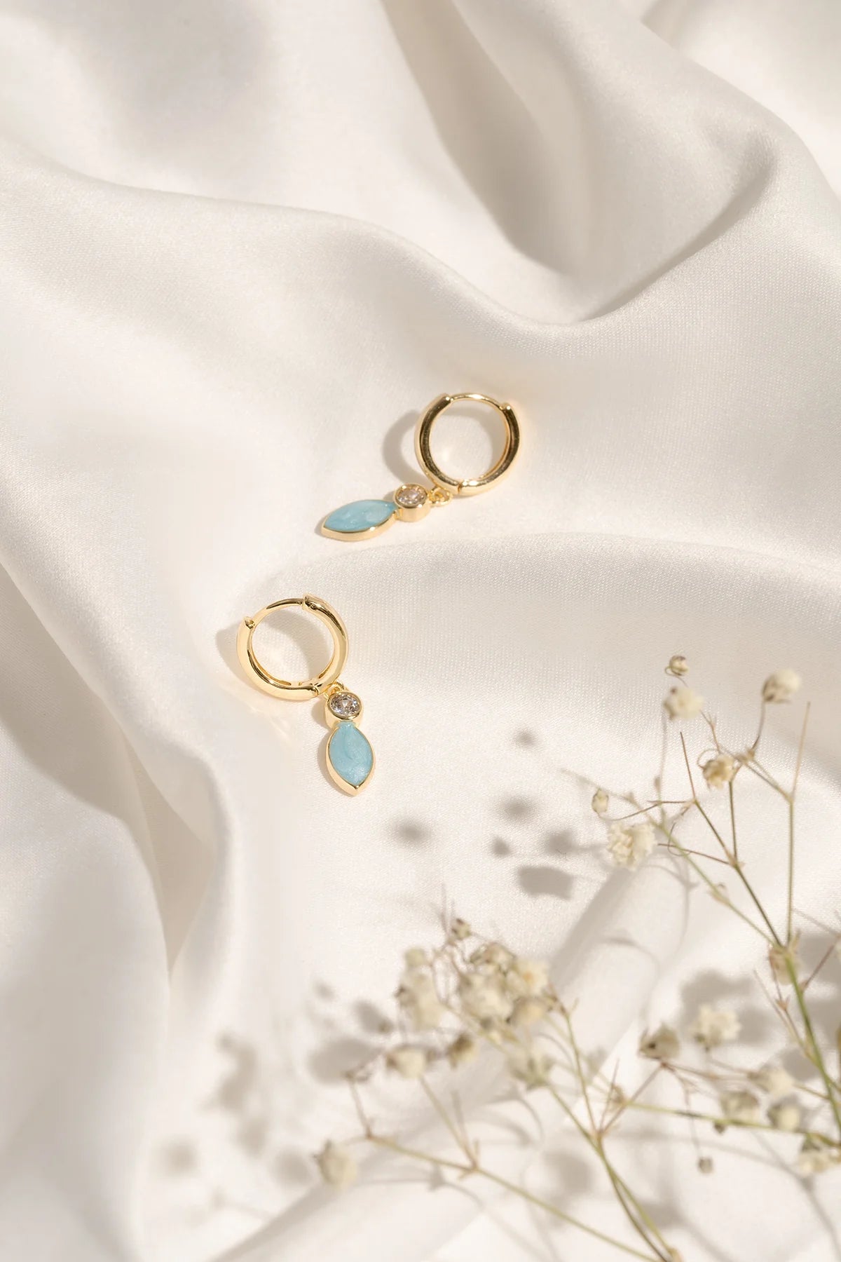 Christine Earrings-blue,pink,white