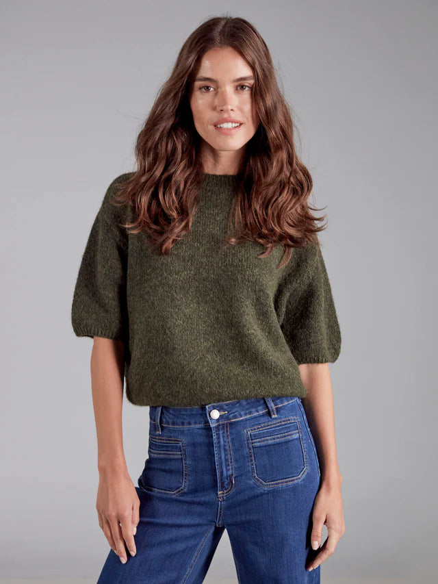 Elbow Sleeve Knit Sweater