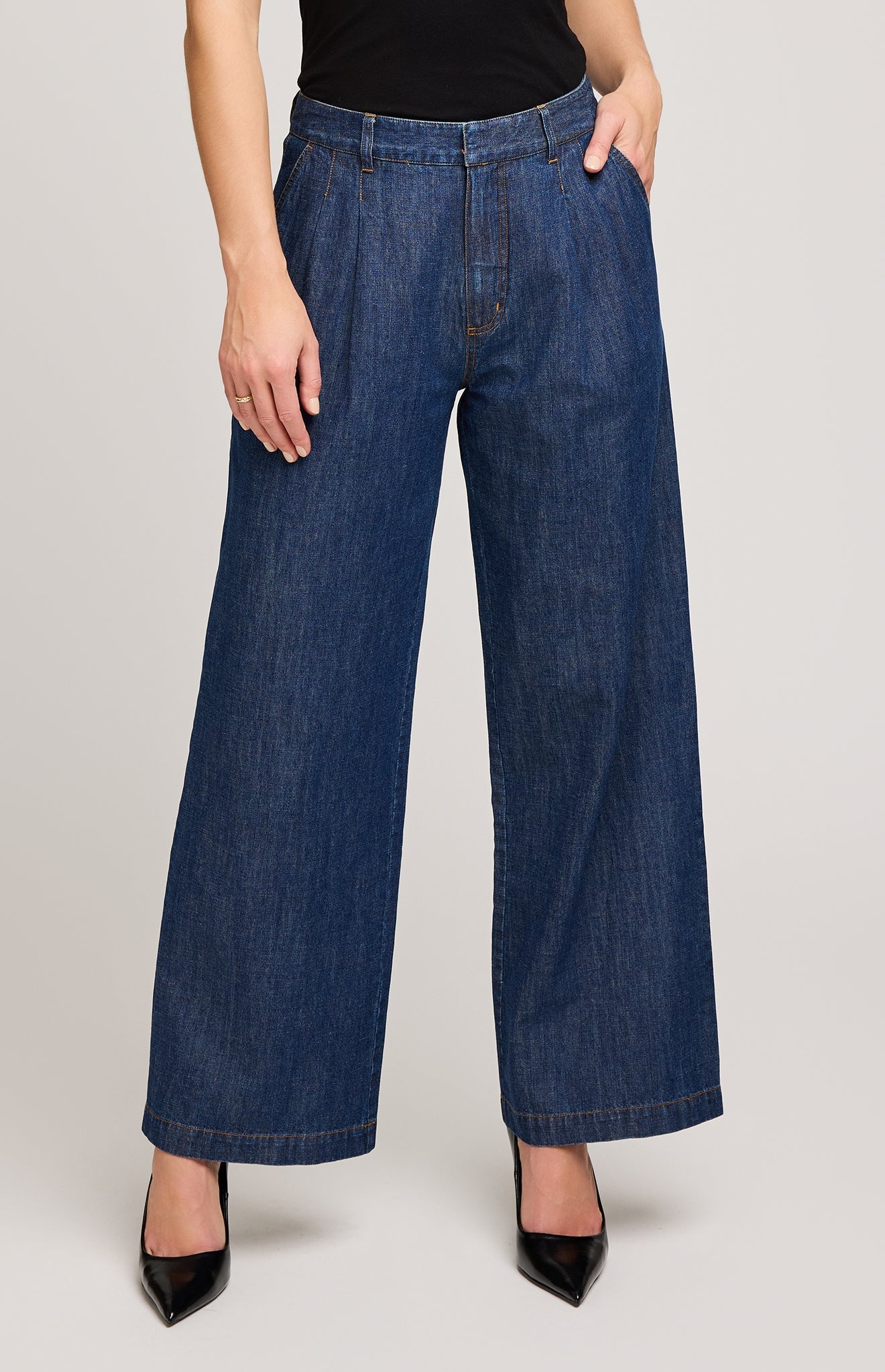 Amara Denim Pant - Dk Wash