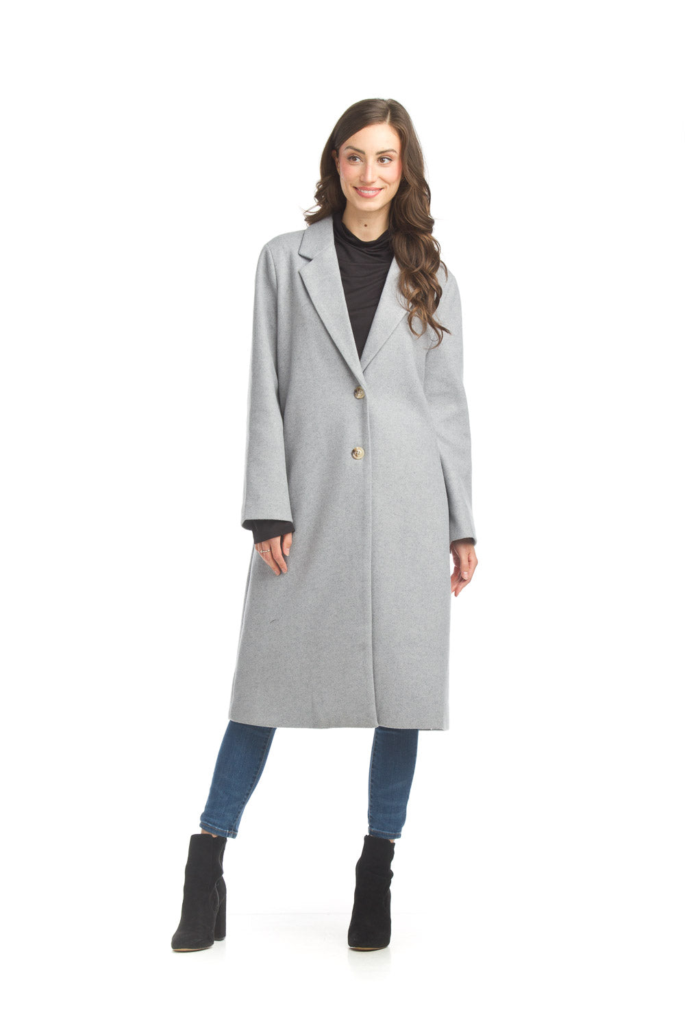 Lapel Coat - Grey