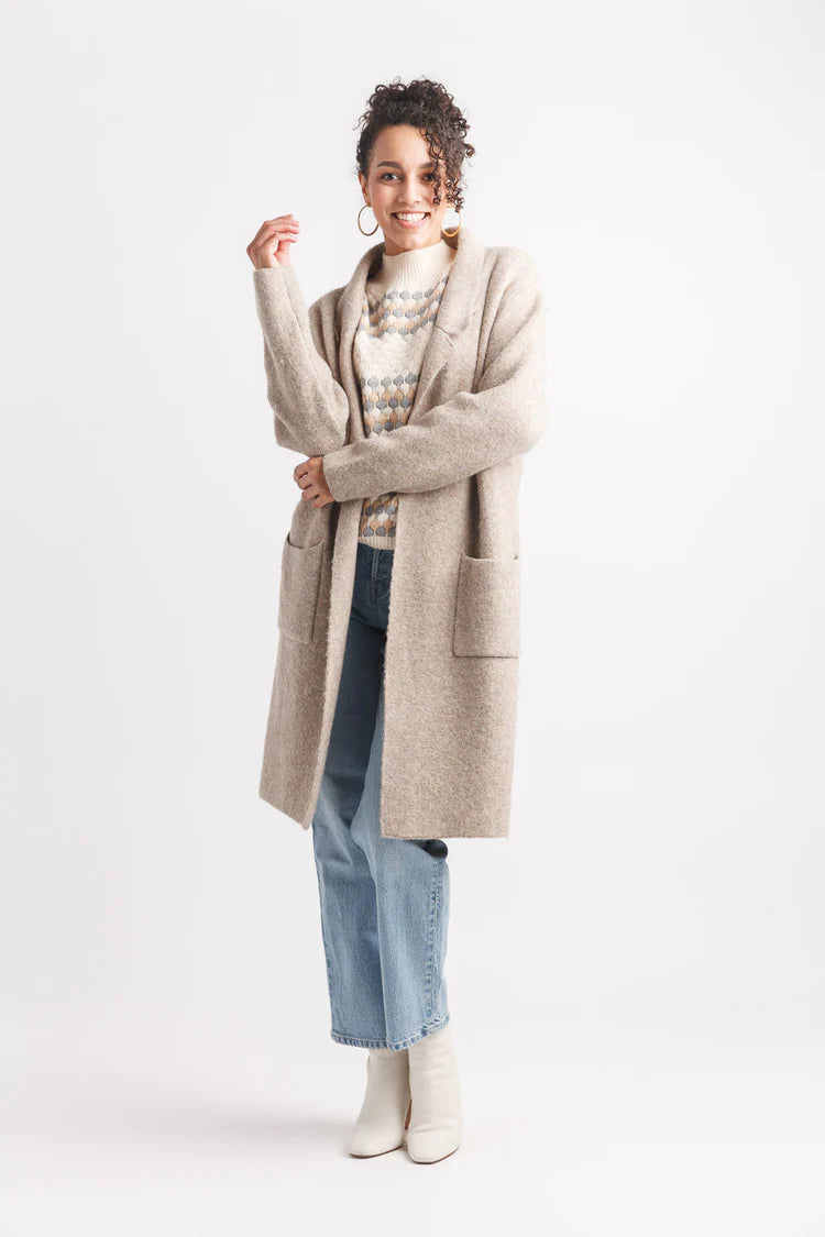 Solid Coatigan with Pockets