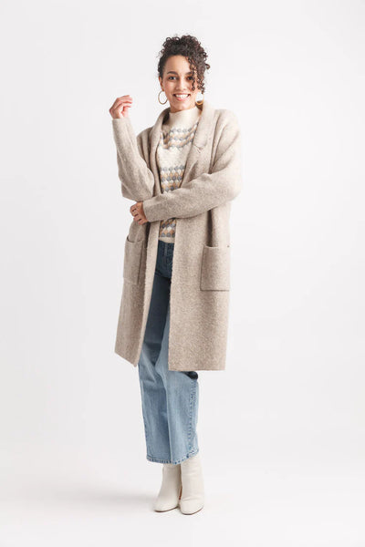 Solid Coatigan with Pockets