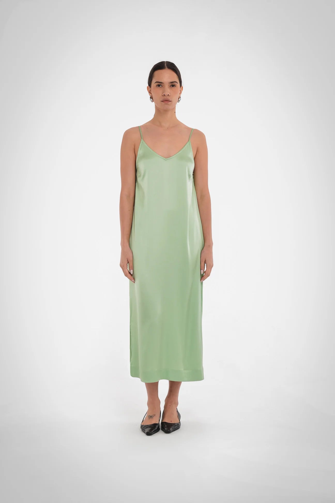 Shay Slip Dress - Green