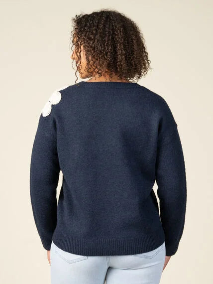 Crochet Floral Sweater