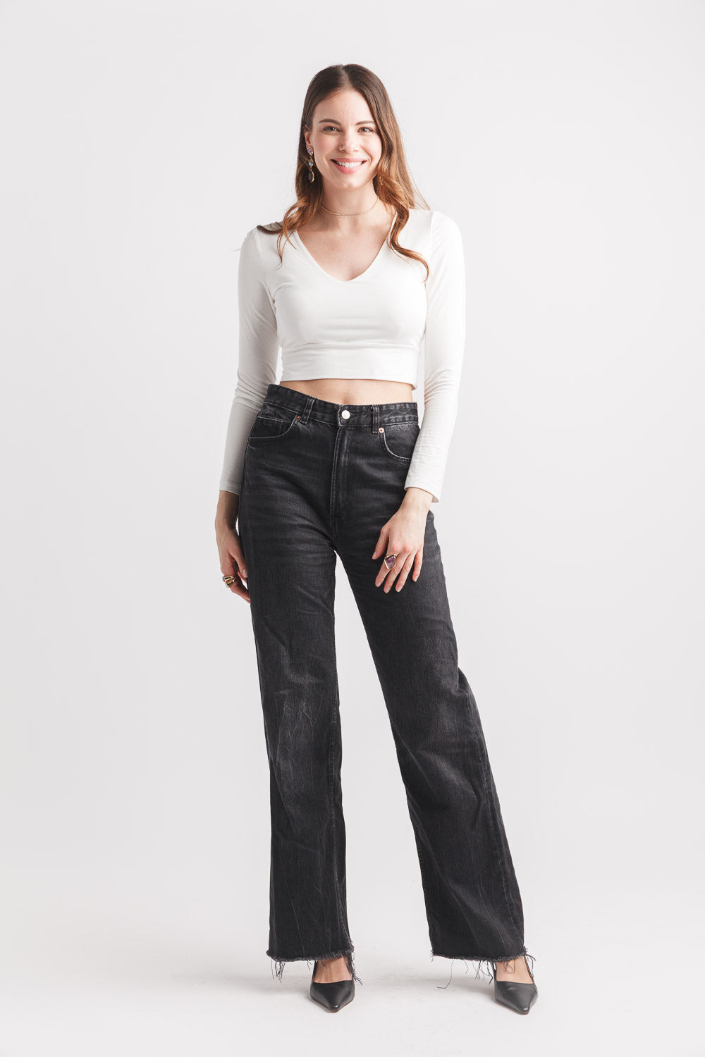 Stretch Layering V Neck Top