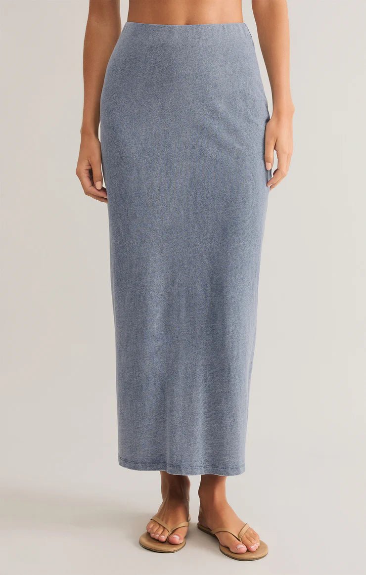 Gail Jersey Denim Skirt