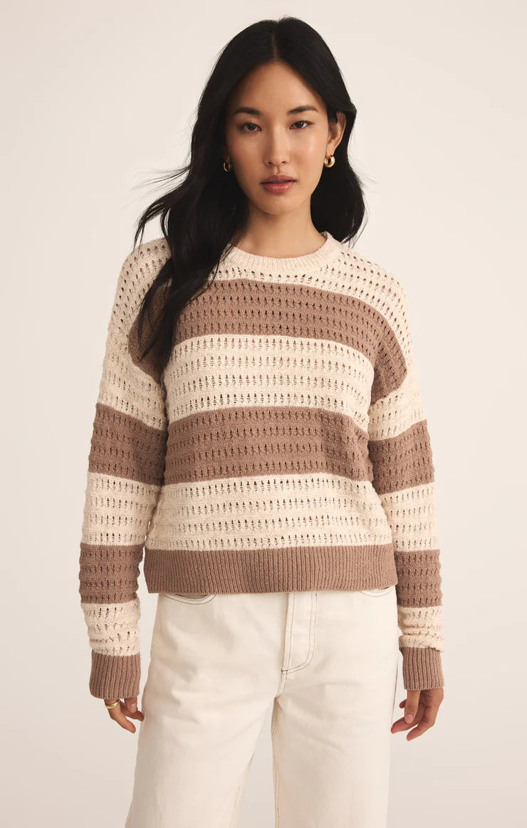 Bonaparte Stripe Crochet Sweater