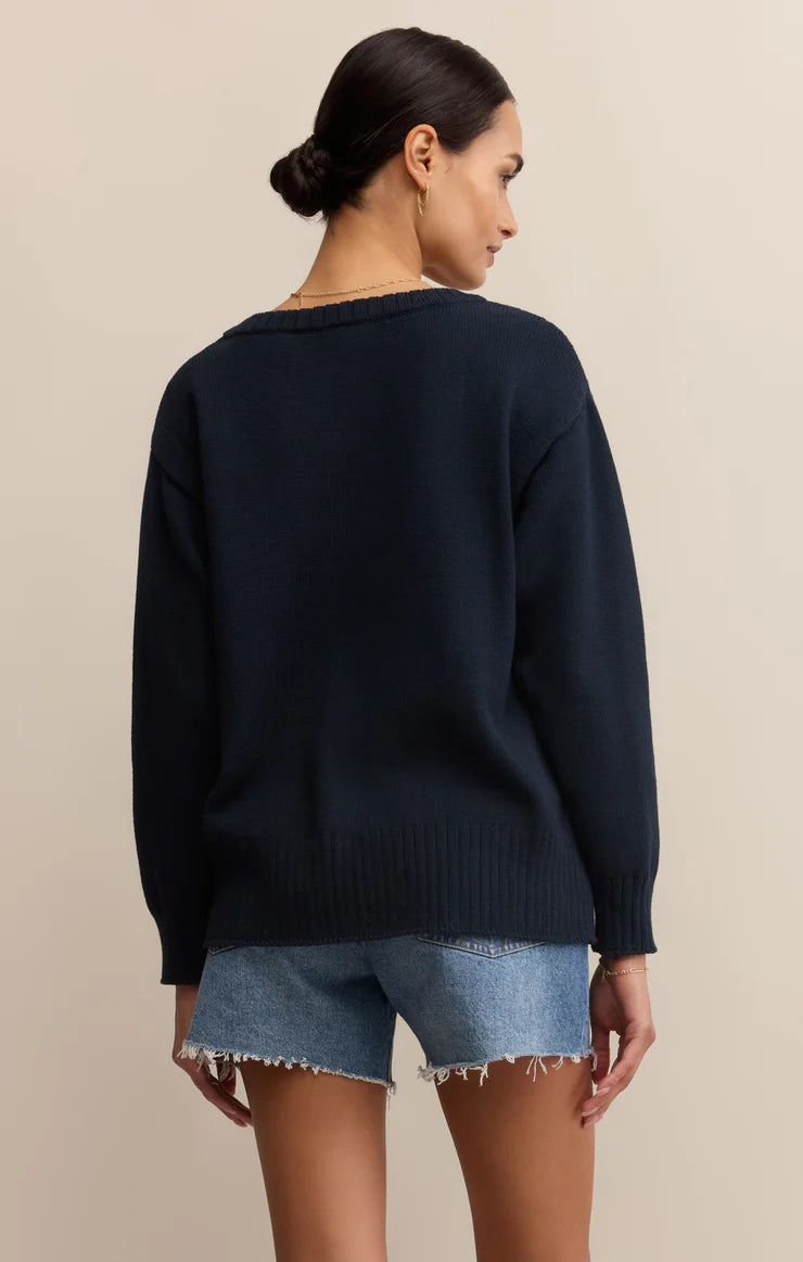 All Around V-Neck Sweater - Eclipse