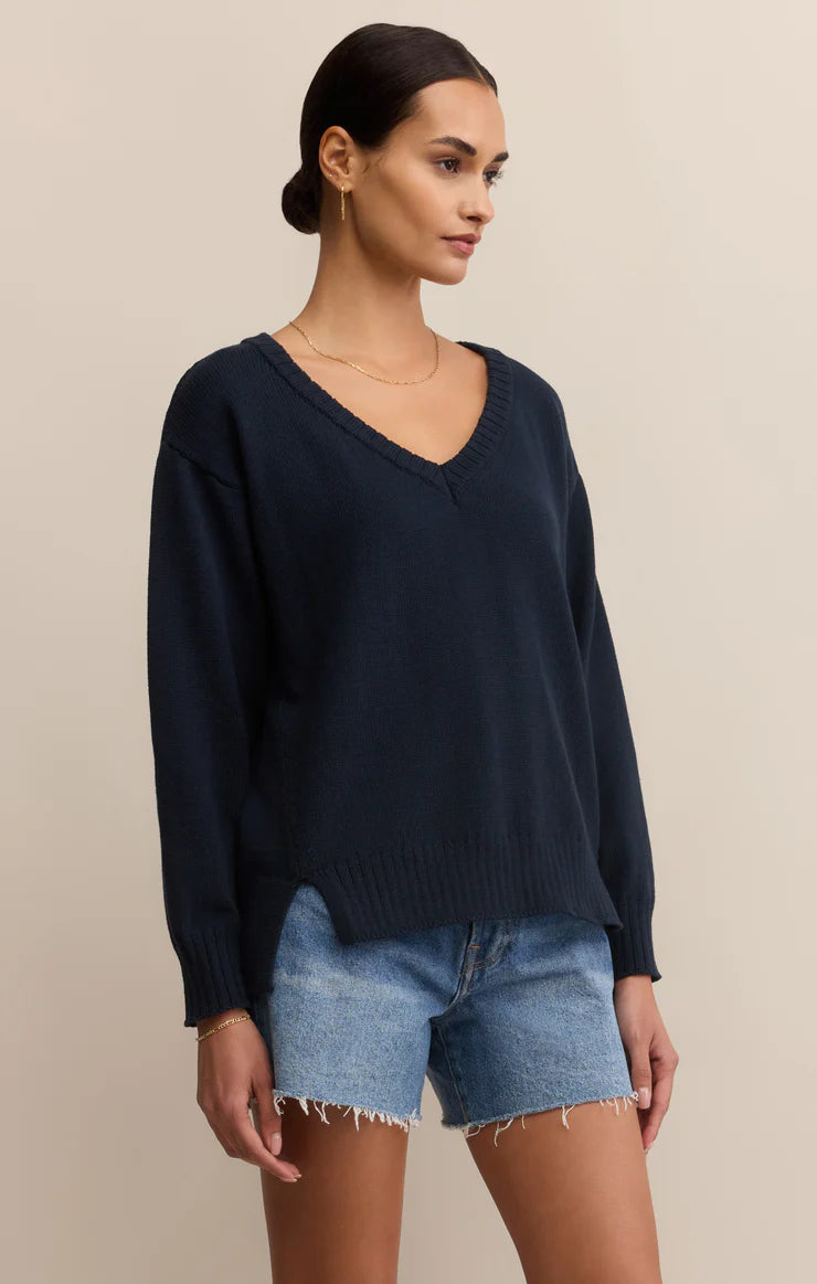 All Around V-Neck Sweater - Eclipse