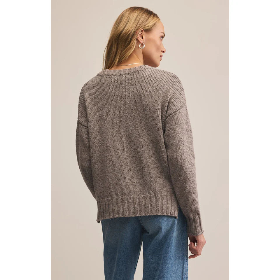 Beck Textured Sweater - Light Tavern