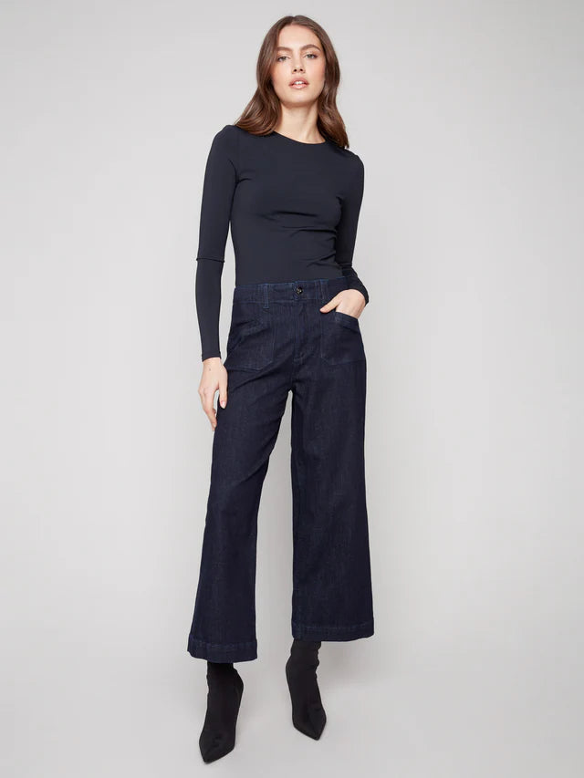 Cropped Wide Leg Jean