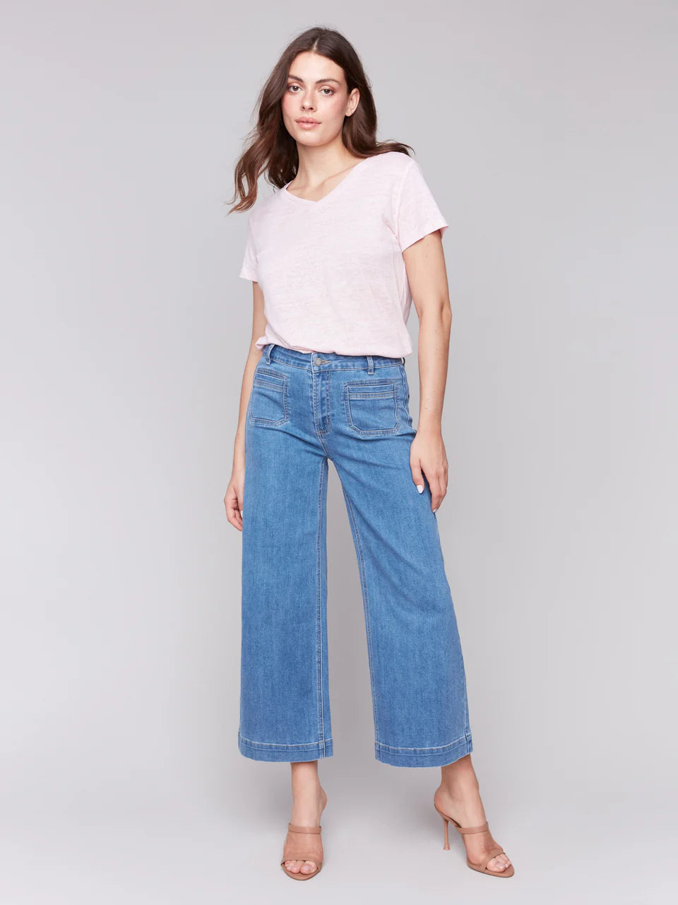 Patch Pocket Flare Jeans