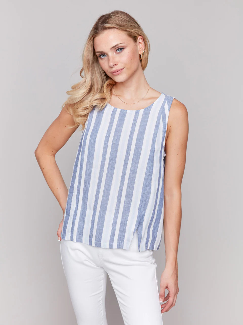 Sleeveless Linen Top