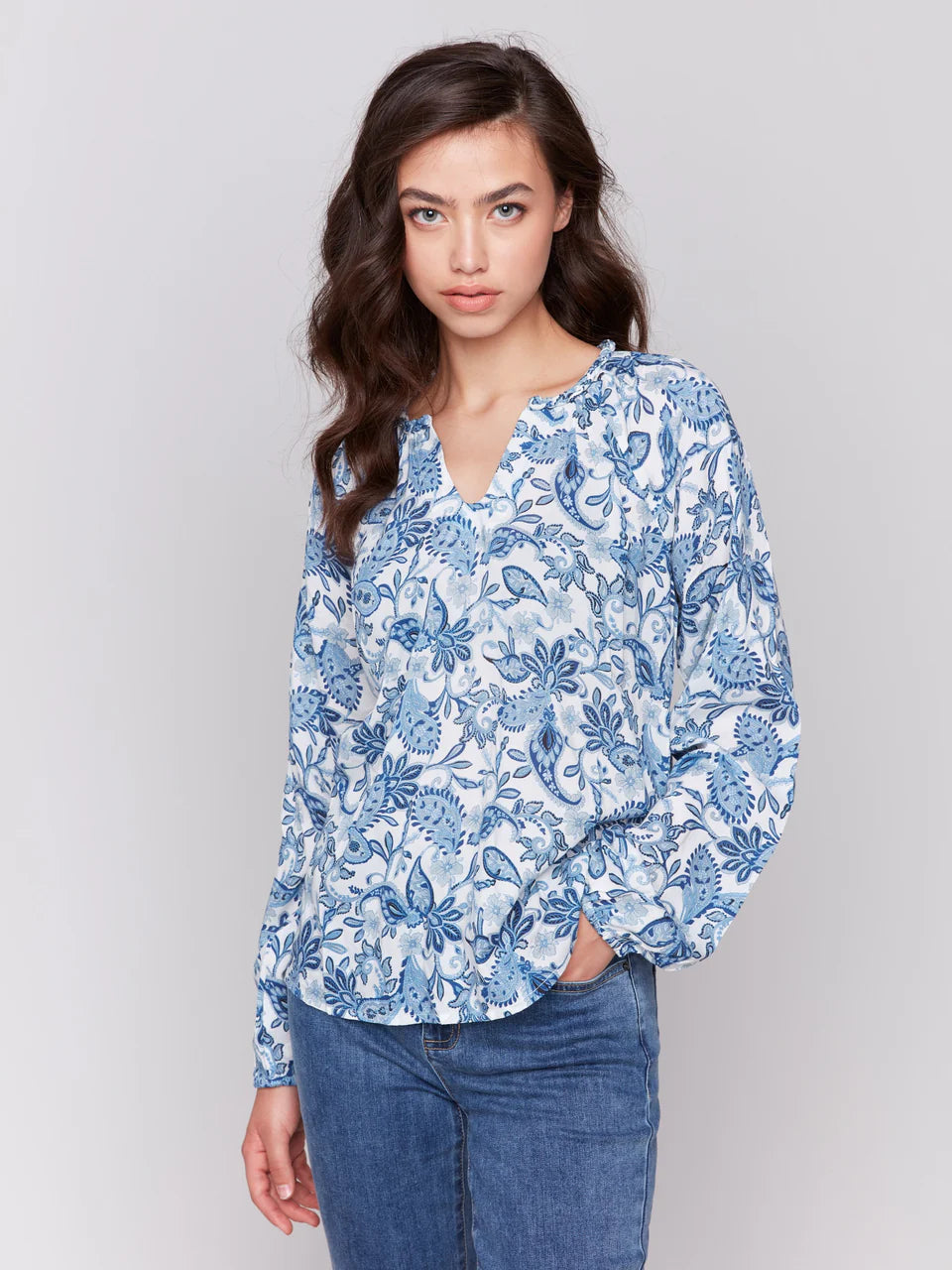 Raglan Blouse - Azure