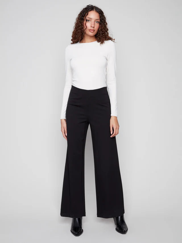 Pull-On Wide Leg Pants