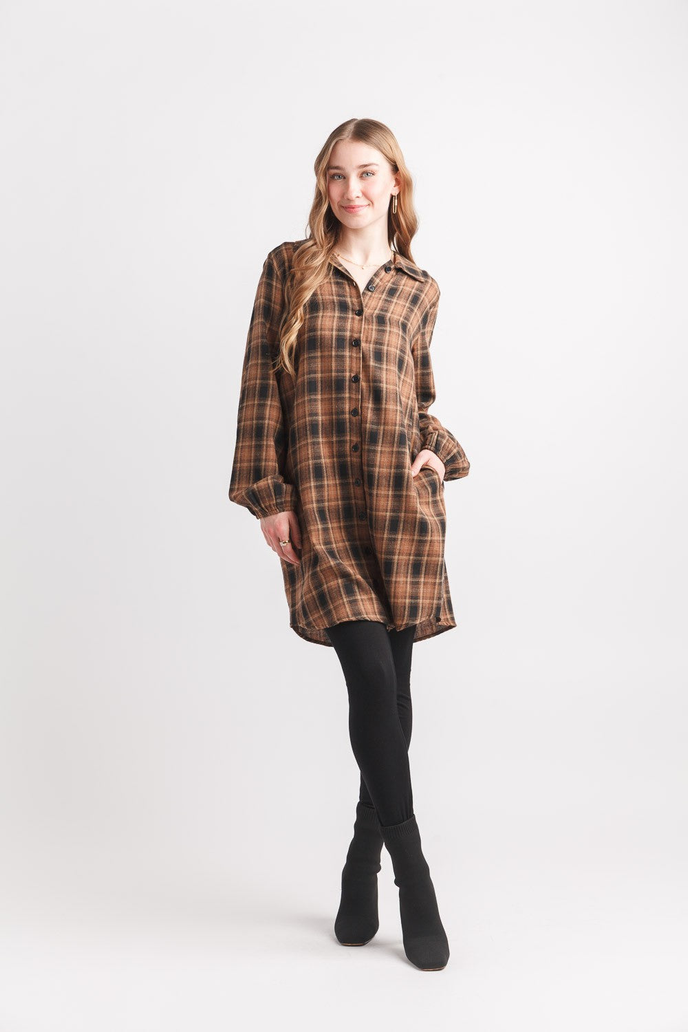 Plaid Shirt Dress