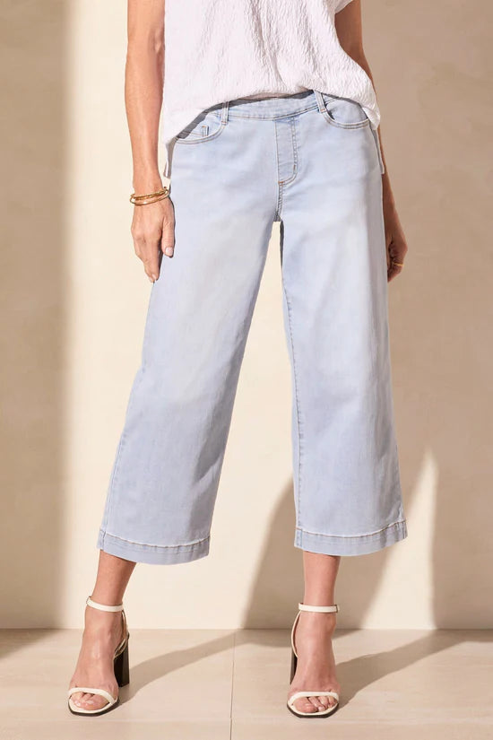 Audrey Pull-On Flare jeans - Lt surf