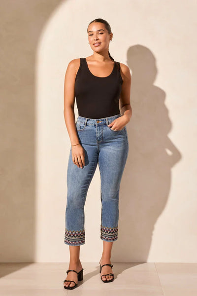 Audrey Mid-rise crop jeans