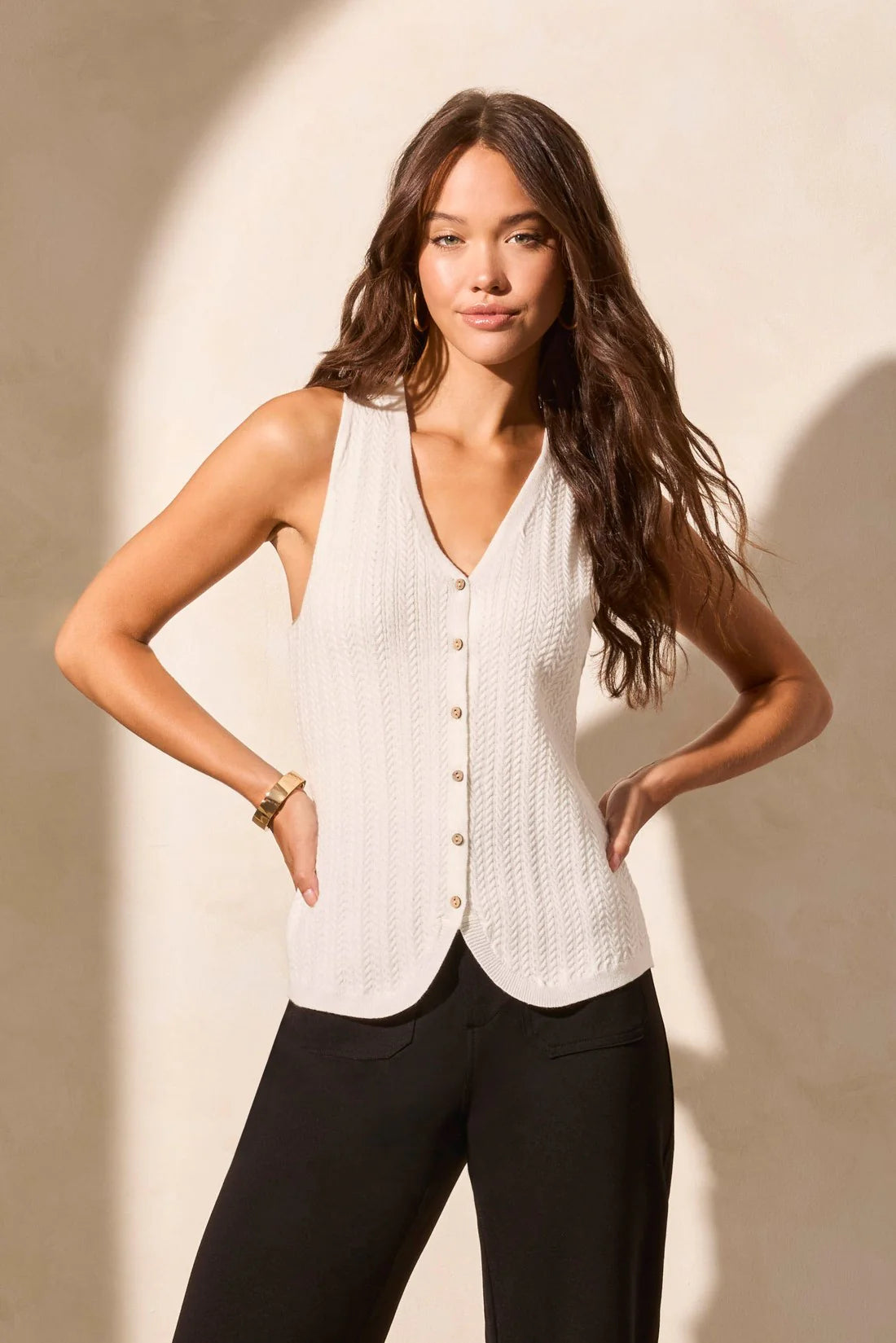 Button-Up Sweater Vest