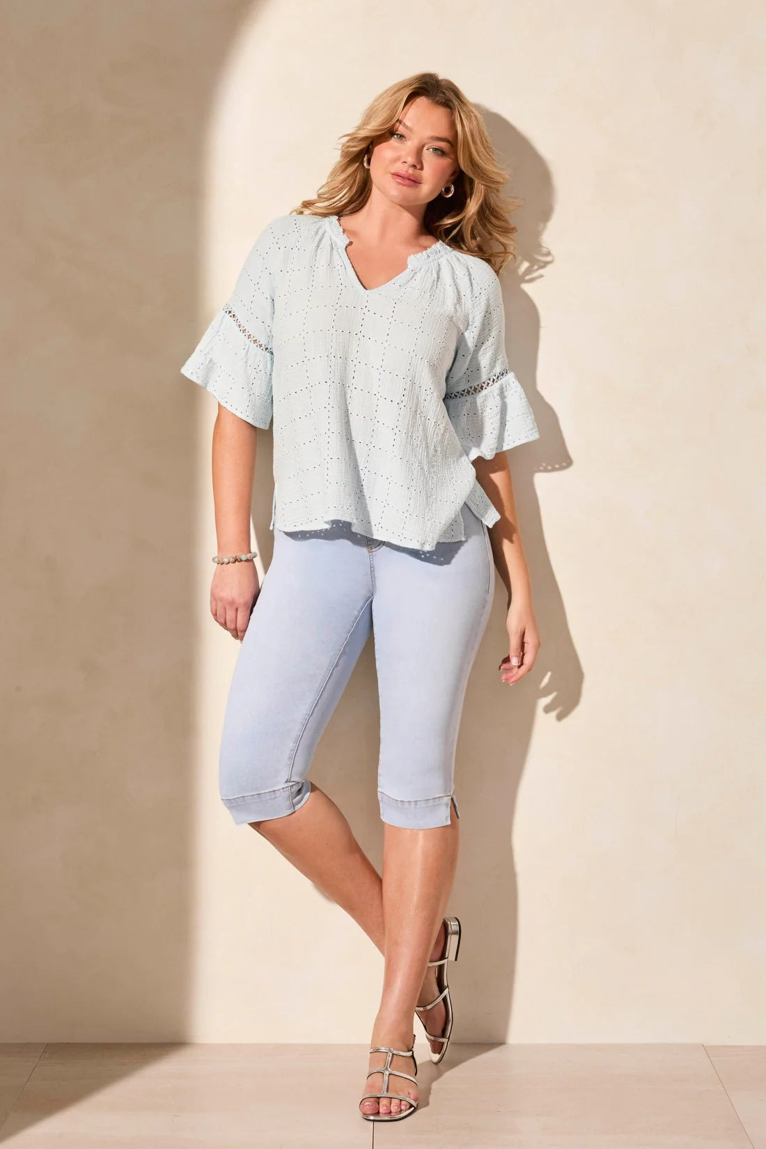 Eyelet Gauze Blouse