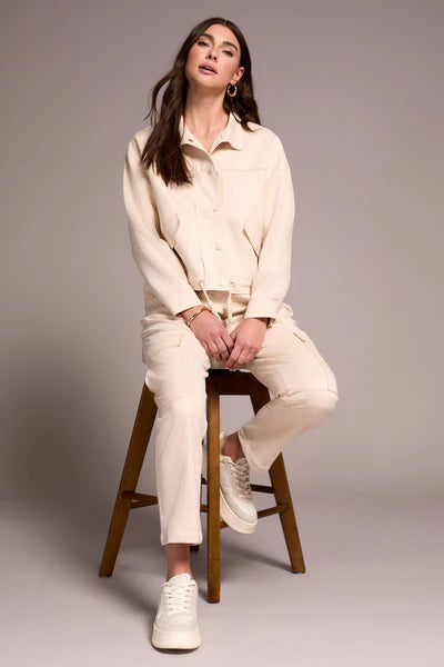 DROP SHOULDER JACKET W/ PKTS