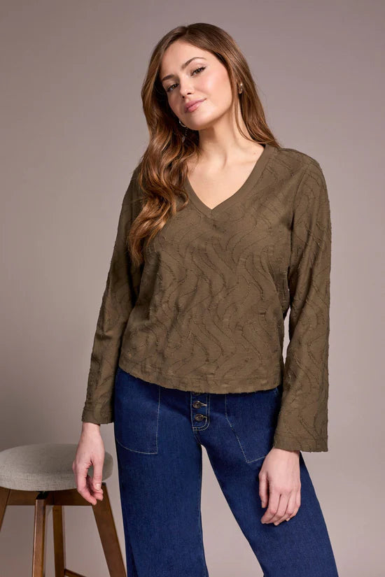 V-Neck Top L/S