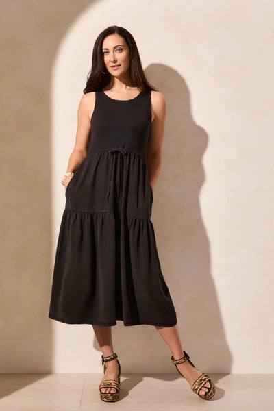 Sleeveless Boat Neck Maxi Dress