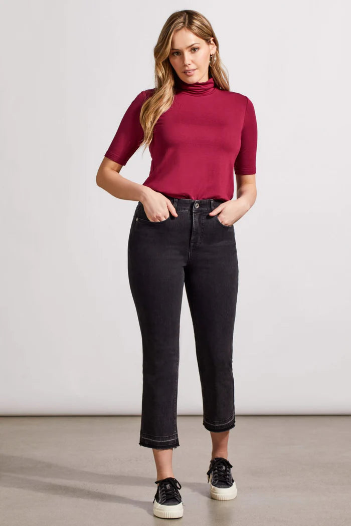 Sophia Microflare Crop pants - black