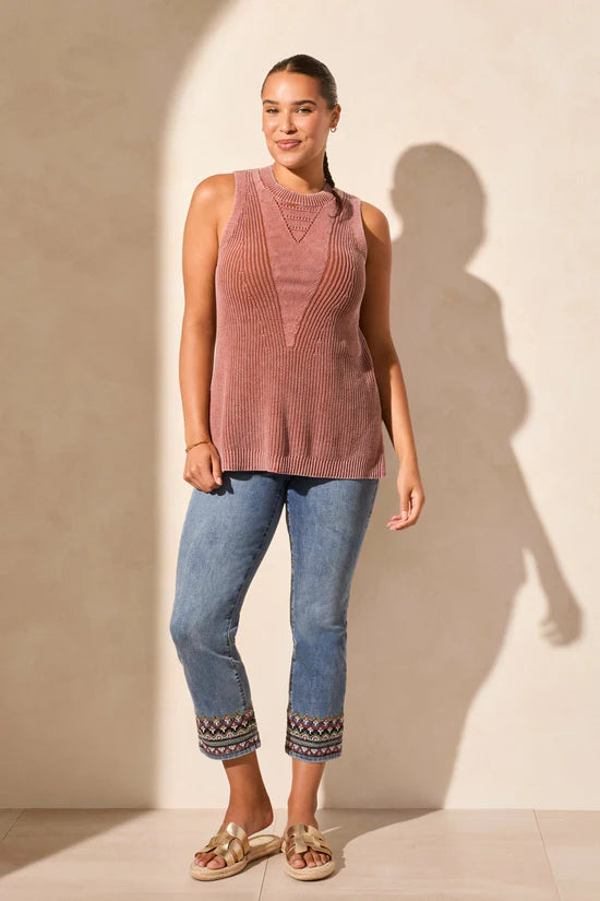 Crewneck Tunic - terracotta