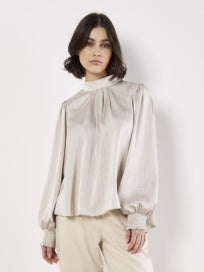 Satin Tie Back Blouse