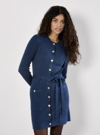 Knit Mini-Dress - teal