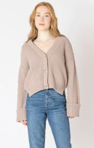 Textured Cardigan - taupe