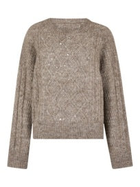 Cable Sequin Sweater