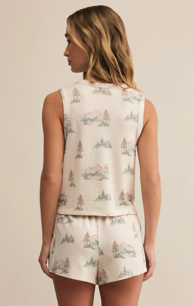 Warmer Days Road Trip Tank - Crystal
